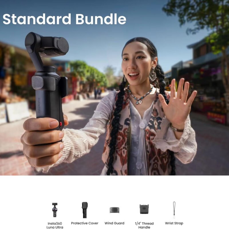 Insta360 Luna Ultra 8K Vlogging Camera Dual Leica Lenses 12x Zoom 1inch Sensor Detachable Touchscreen Pocket Gimbal Camera