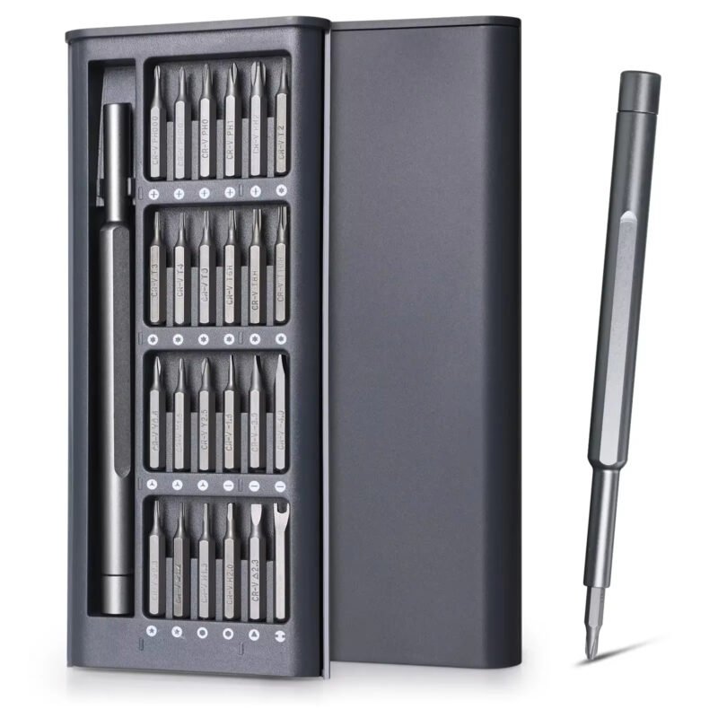 Precision Screwdriver Set 25 in 1 Screw Driver Se Hexagonal Flat Head Magnetic Screwdriver Head for iPhone /PC/WatchCamera/Glasses